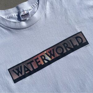 Vtg Waterworld 1995 Costner Movie Promo Film Tshirt Single Stitch XL Murina Tag